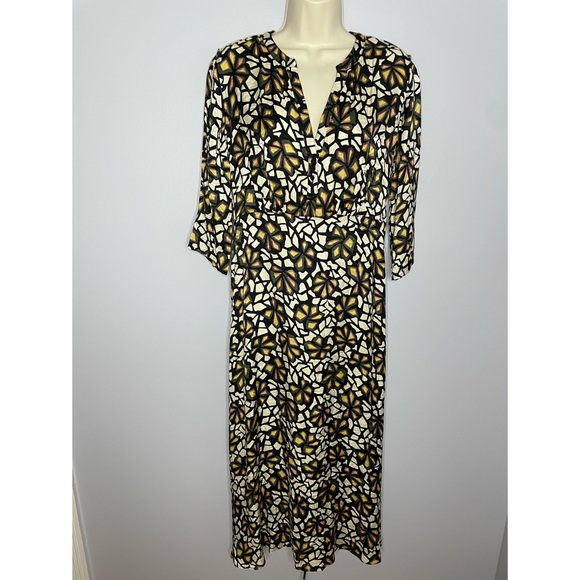 BA&SH Robe Manon Midi Print  Dress - Picture 2 of 10